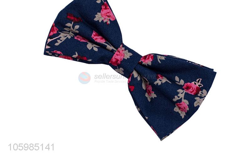 Competitive price fashion beautiful floral print bow tie