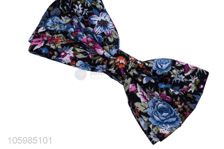 Professional supply delicate bow tie floral print bow tie