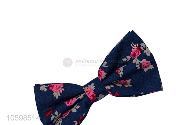 Competitive price fashion beautiful floral print bow tie