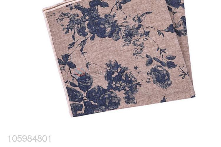 New arrival beautiful floral print suit pocket square