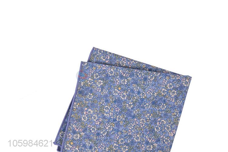 Customized cheap beautiful floral print suit pocket square