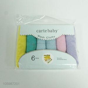 Good Sale 6 Pieces Wash Cloth Fashion Baby Towels
