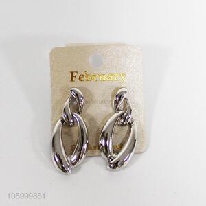 Promotional price silver chain shape plastic earstuds