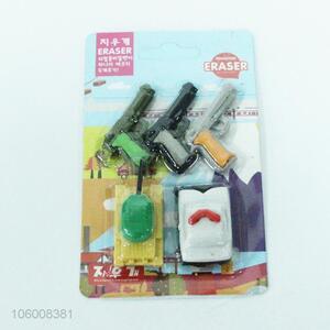 Factory sales blister card packing 3D erasers set for gift
