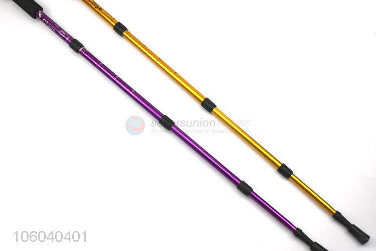 Latest style outdoor aluminum alretractableloy trekking pole hiking sticks