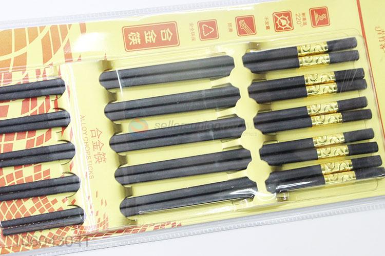 Direct sale personalized custom cheap  reusable alloy chopsticks