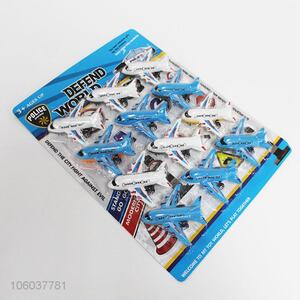 Factory Sales 12PCS Kids Mini Plane Plastic Airplane Toy Set