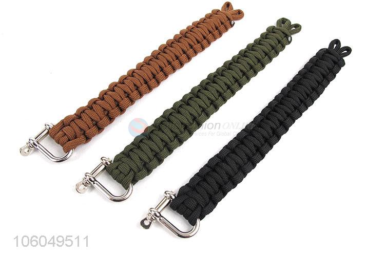 Factory price outdoor camping survival paracord braided bracelet