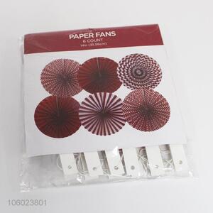 Good Quality Party Decorations 6PCS Hanging Circular Paper Fan