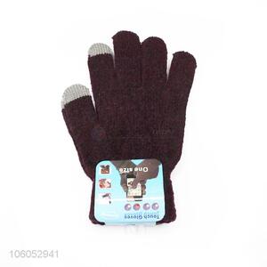 New winter warm chenille touch screen gloves