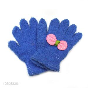 Top quality microfiber glove knitted warm winter gloves