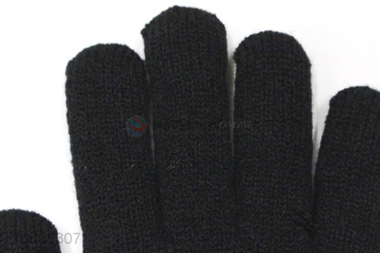 Elegant men's winter warm gloves full finger imitation cashmere gloves