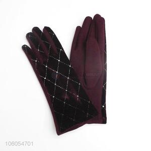 Winter Pleuche Windproof Gloves Touch Screen Gloves For Women
