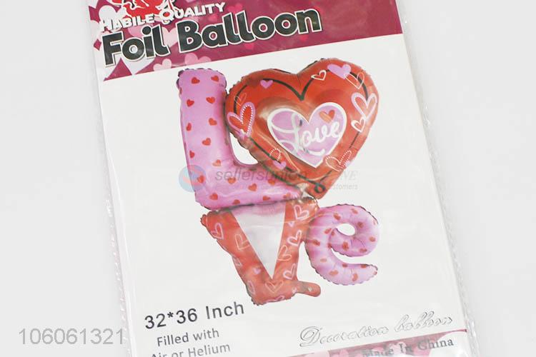 Factory Promotional Conjoined Love Foil Balloon for Wedding Decoration