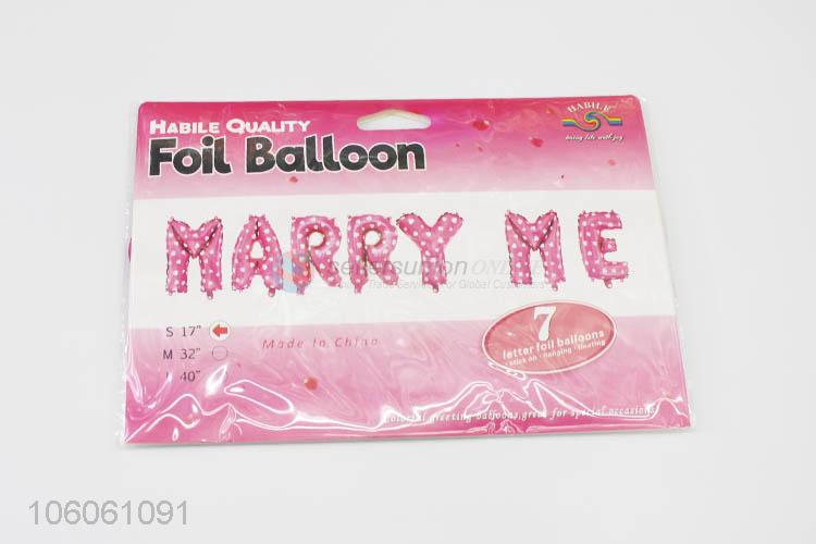 China Wholesale Marry Me Letter Foil Balloons