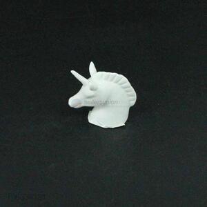 Top sale unicorn shape unpainted ceramic decoration