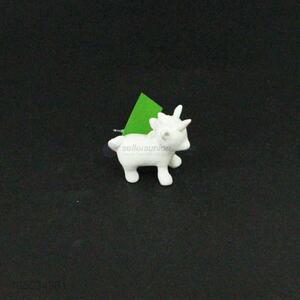 Low price unicorn shape unpainted mini ceramic decoration