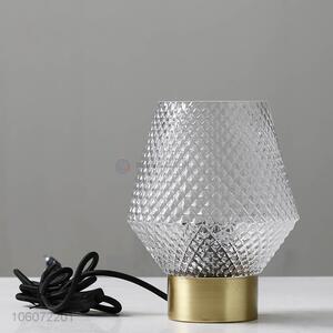 Fashion Europlug 1.8M Wire Copper Ring Base Spray Colors Glass Table Lamp