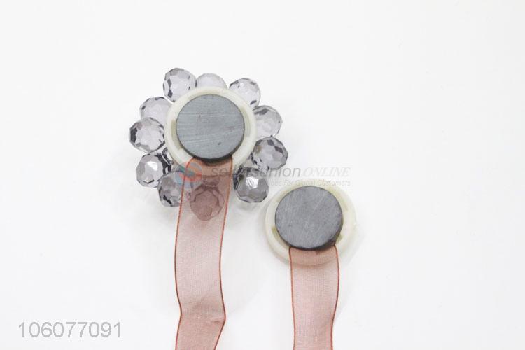 Recent design furniture decoration floral megnetic curtain tieback