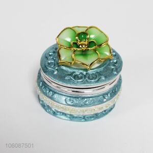 Good gift flower ornament ceramic jewel box trinket present box