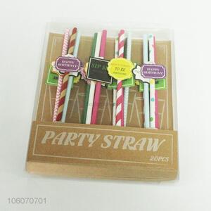 Unique disposable paper straws party straws