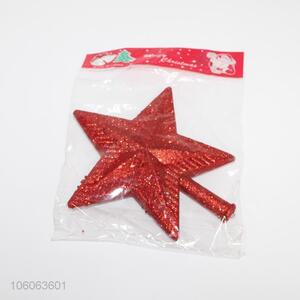 Wholesale red Christmas tree top plastic star Xmas decoration