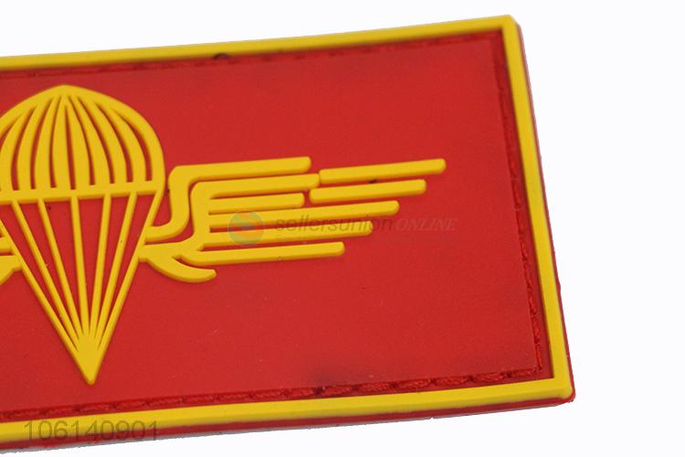 Simple Design Custom Red Pvc Patches For Clothing