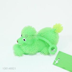 Promotional TPR puffer toy dog flashing puffer dog for kids