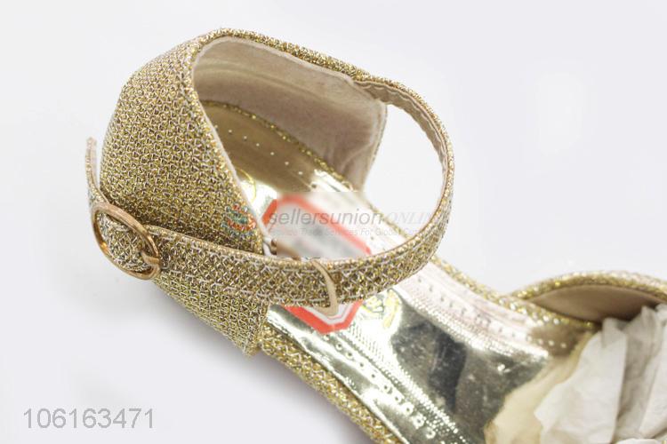 Factory Price Cheap Glitter With Diamond Kids Children Pumps