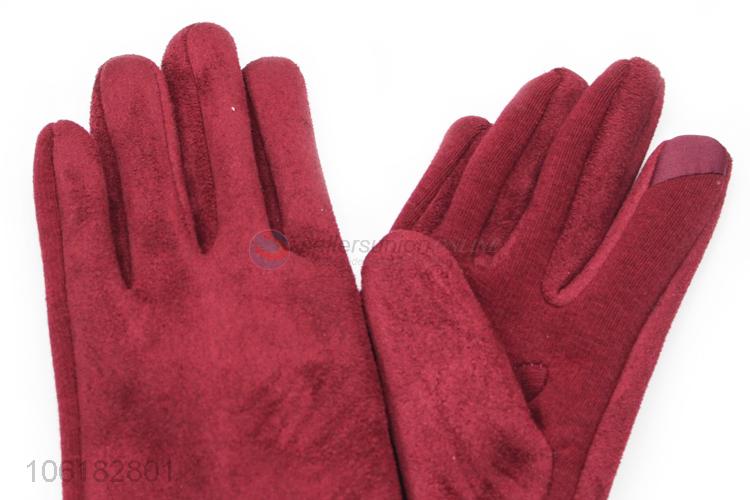 Hot Sale Winter Suede Gloves Fashion Warm Gloves