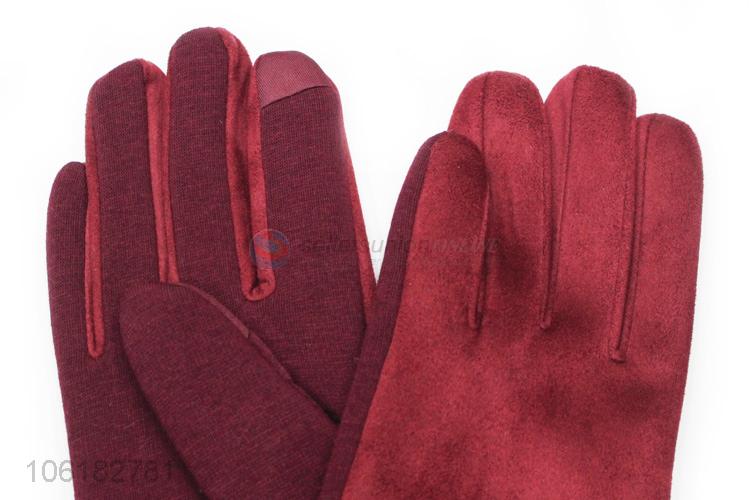 Good Sale Suede Gloves Winter Warm Gloves For Women