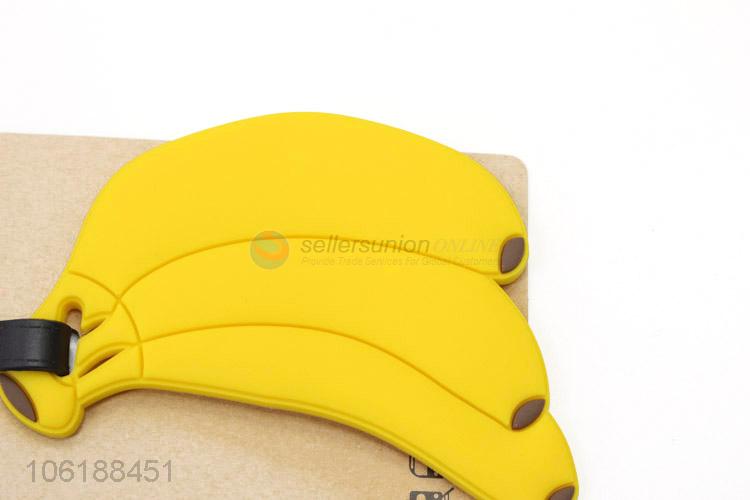 Factory Price Banana Style Silicone Luggage Tag