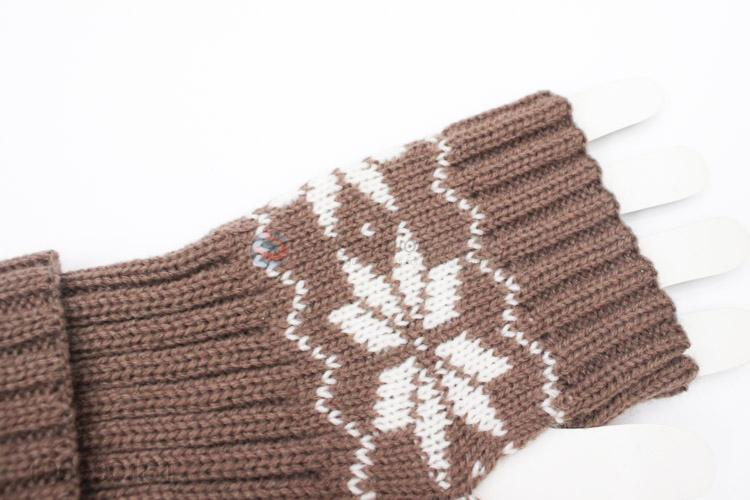 Promotional Item Womens Long Winter Knitted Fingerless Gloves