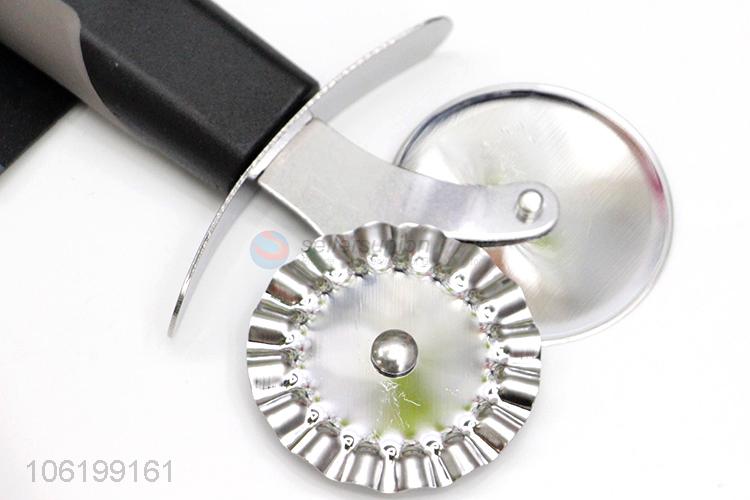 Factory Price Stainless Steel Double Blade Pizza Cutter Slicer