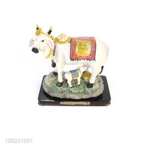 Wholesale Cow Statues Resin Handicrafts Indian God For Diwali