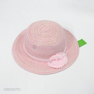 Ladies sun hat handmade paper straw hat with flower