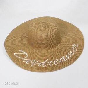 Natural Straw Hats Wide Brim Beach Paper Straw Hats