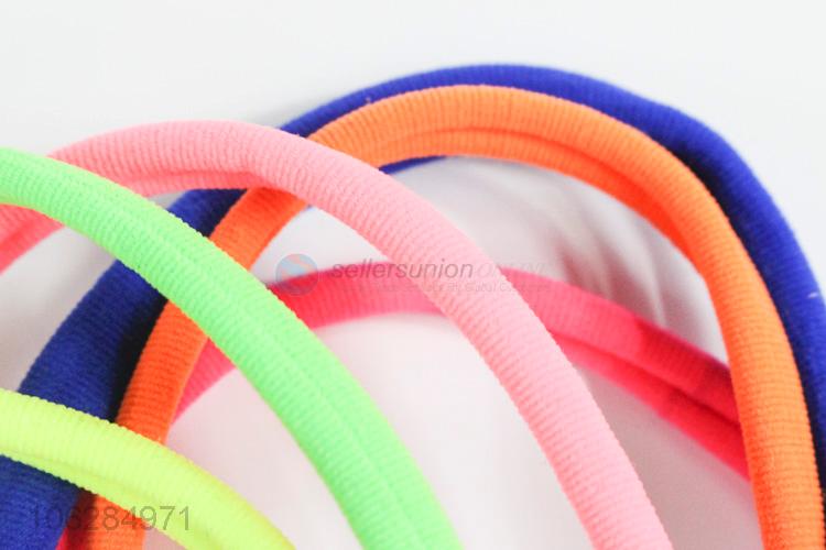 Customized cheap thin candy-colored cotton hair rings