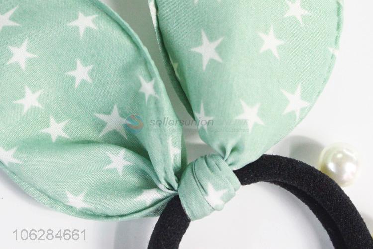 Hot sale chic star printing rabbit ears hair rings