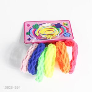 Low price candy-colored chunky twisty cotton hair rope