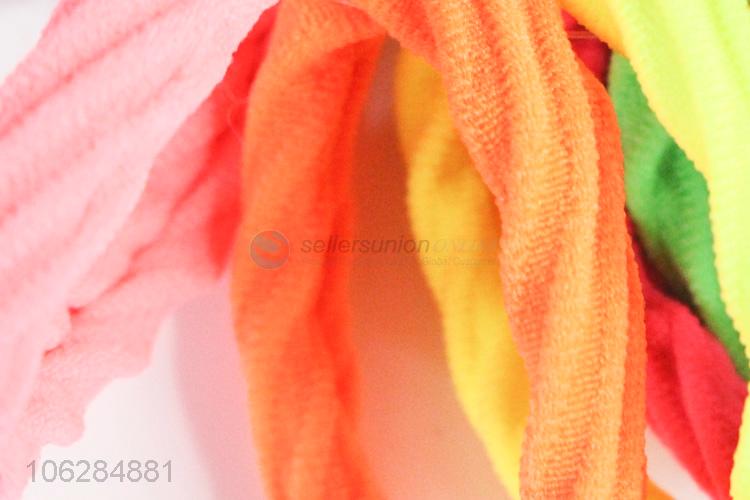 Wholesale high quality candy-colored twisty cotton hair ring