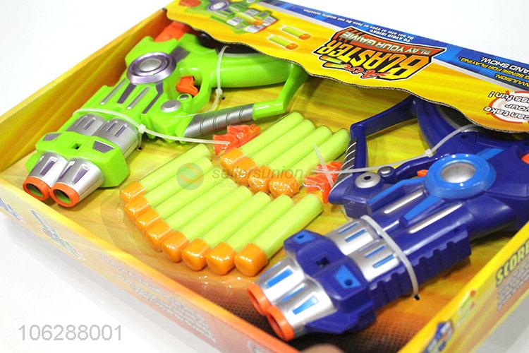 Factory Sell Two Soft Bullet Gun Air Blaster Shooting Game Toys