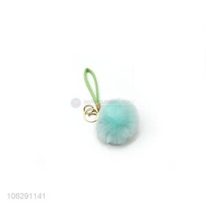 Newly designed candy-colored fluffy pompom key chain
