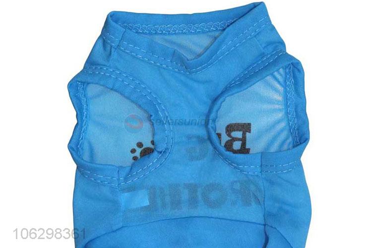 Wholesale Blue Pet Vest With Paw Pattern