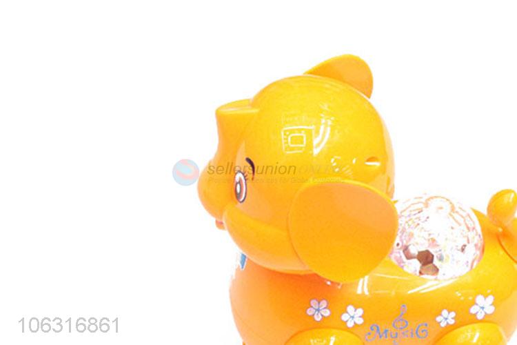 Low price cartoon electric toy elephant with light and music