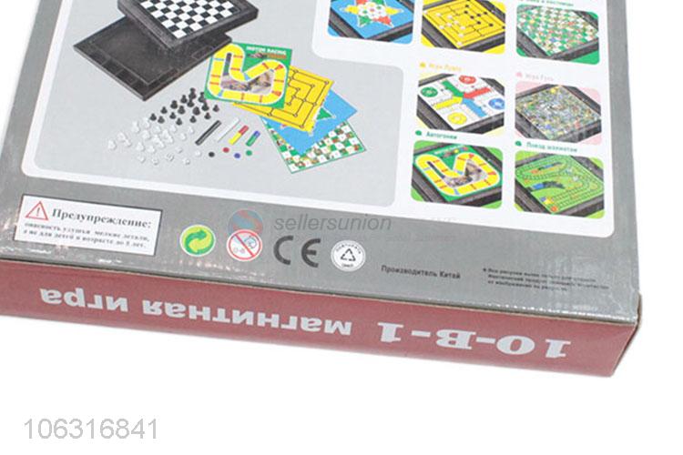 Newly designed 2-in-1 children magnetic board chess toy