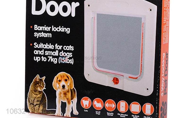 Factory Sales 4 Way Locking Pet Safety Door Cat Dog Door