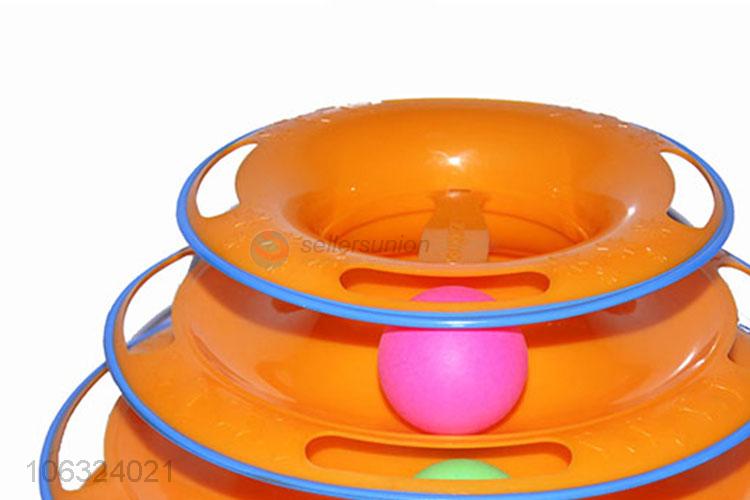 New Plastic 3 Levels Cat Toy Mouse Cat Toy Tower Of Tracks Pet Toy With Balls