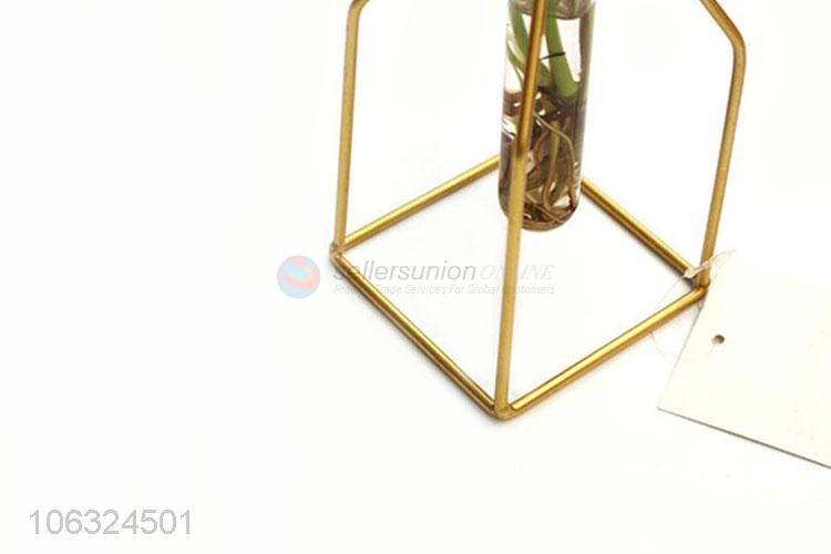 Good Quality Home Decorative Gold Metal Frame Candle Holder