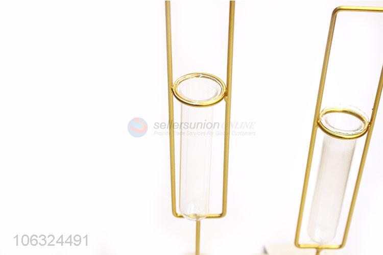 Fashion Simple Metal Geometric Candlestick Decorative Flower Shelves